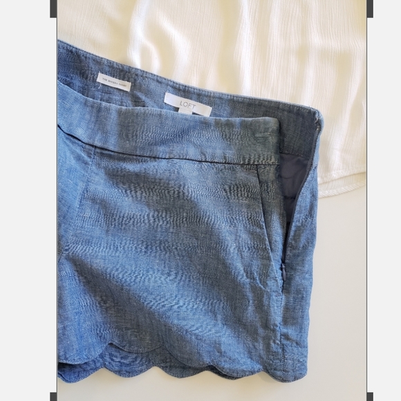 Loft scallop hem shorts - Picture 7 of 8